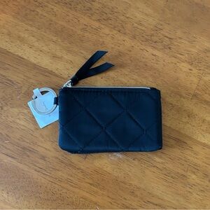 Vera Bradley Black Quilted Keychain Holder